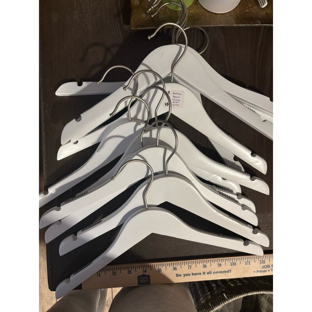Kids Wooden Hangers - White- Lot 12